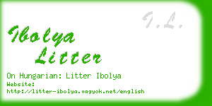 ibolya litter business card